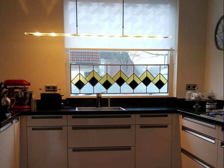 Glas in lood atelier kees keuken anti inkijk