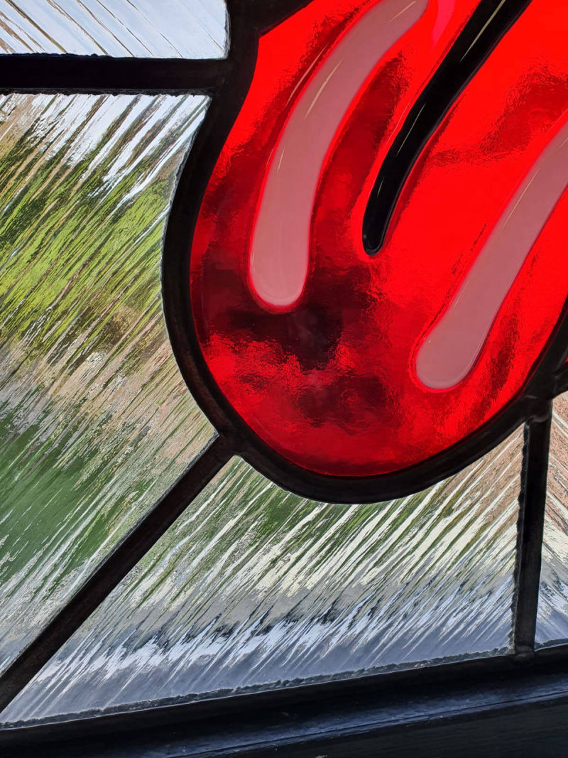 Rolling stones glas in lood