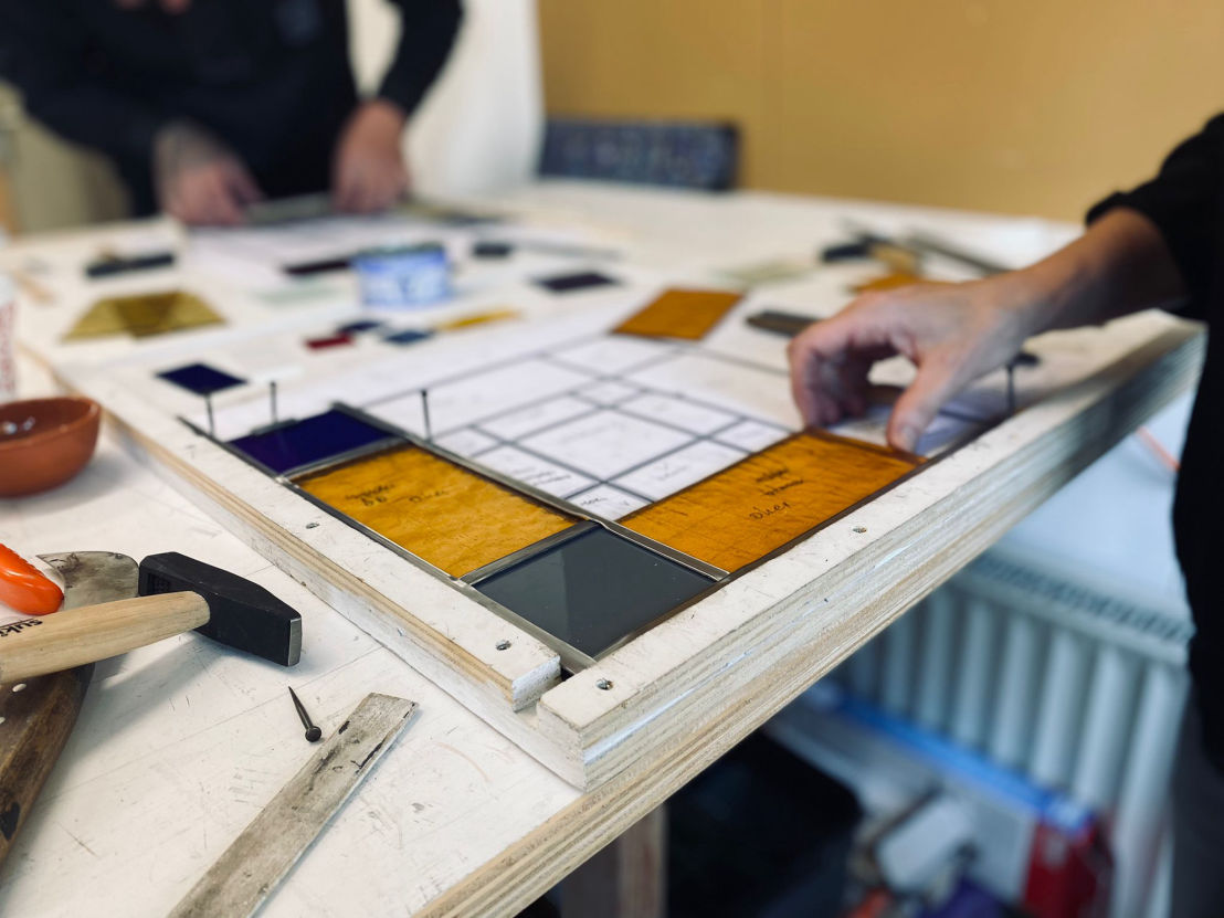 Glas in lood workshop Atelierkees Odijk